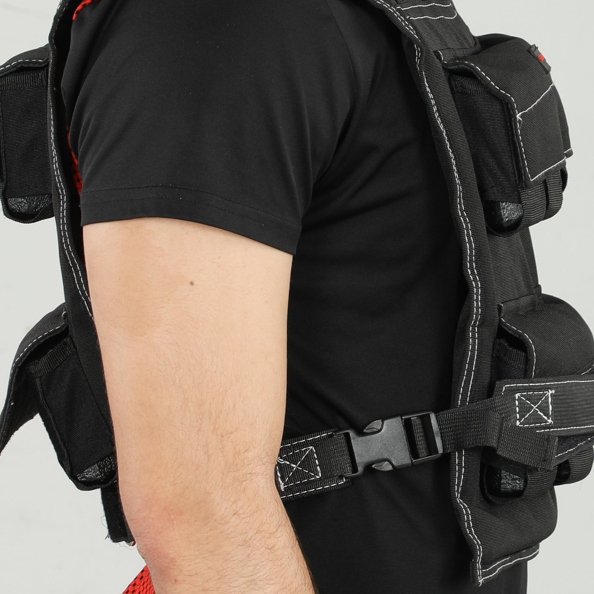 20KG Adjustable Weighted Vest, Running Weight Vest, with 30 Metal Weights, Reflective Strips, for Running, Exercise