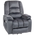 Leathaire Power Lift Recliner Armchair with 8-Point Massage, Heat & Recline - Grey