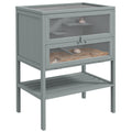 3 Tier Wooden Hamster Cage with Storage Shelf and Openable Top - Grey