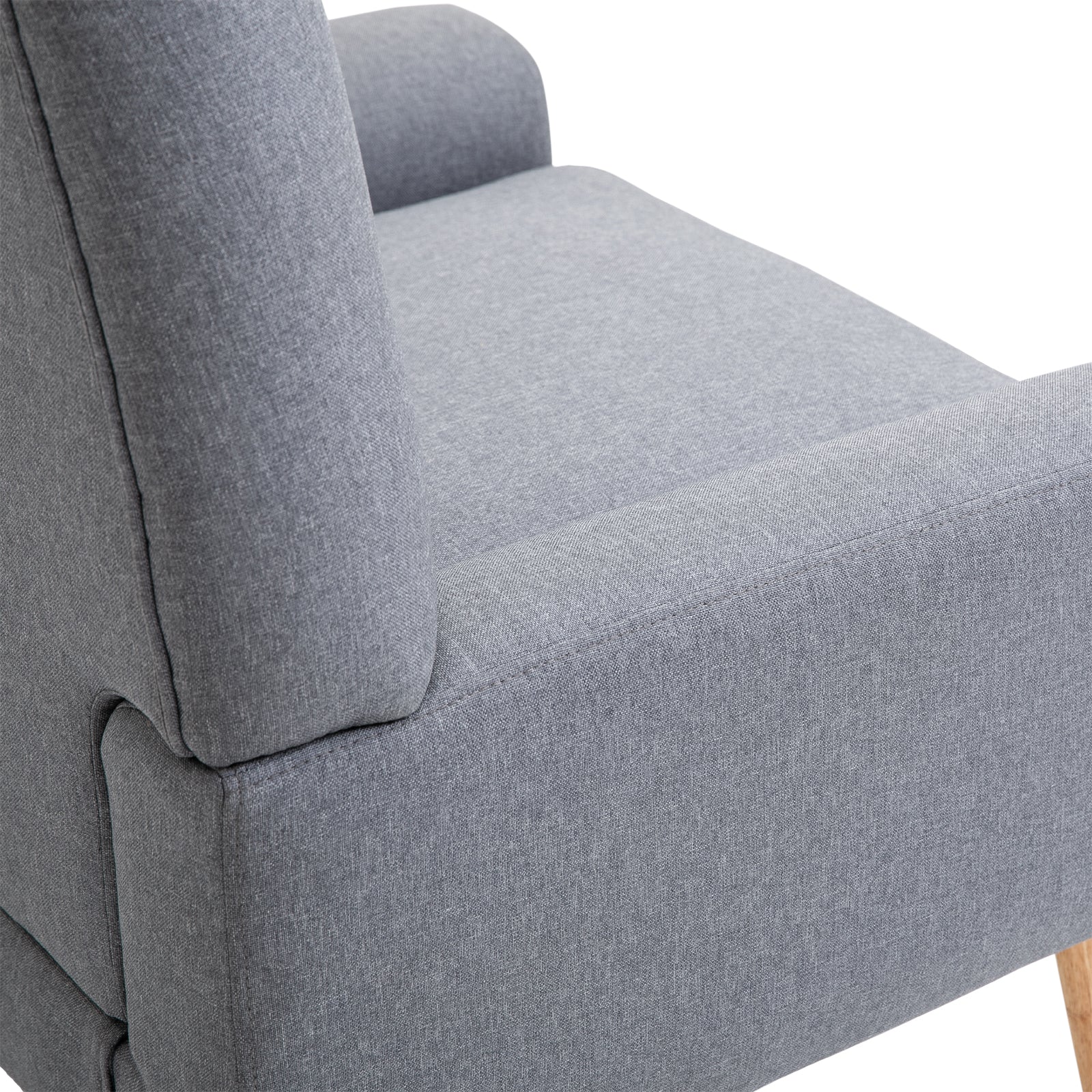 Scandinavian-Style Single Armchair - Grey