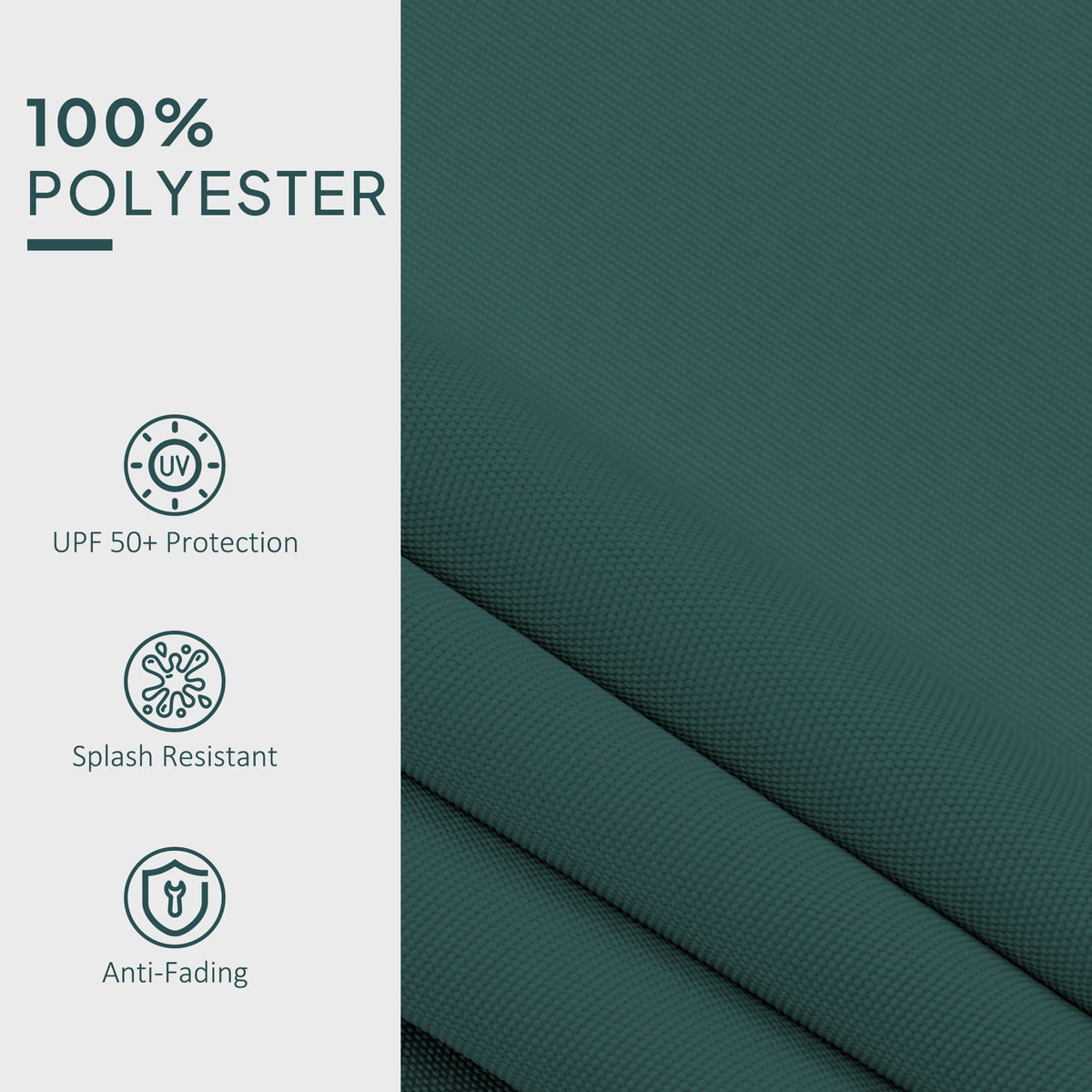 Awning Replacement Canopy Fabric 3 x 2.5 m UPF 50+ - Green
