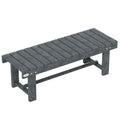 2-Seater Garden Wooden Bench with Slatted Seat - Grey