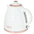 Electric Kettle 1.7L Fast Boil 3kW with Removable Filter Auto Shut-off 360° Swivel - Cream White