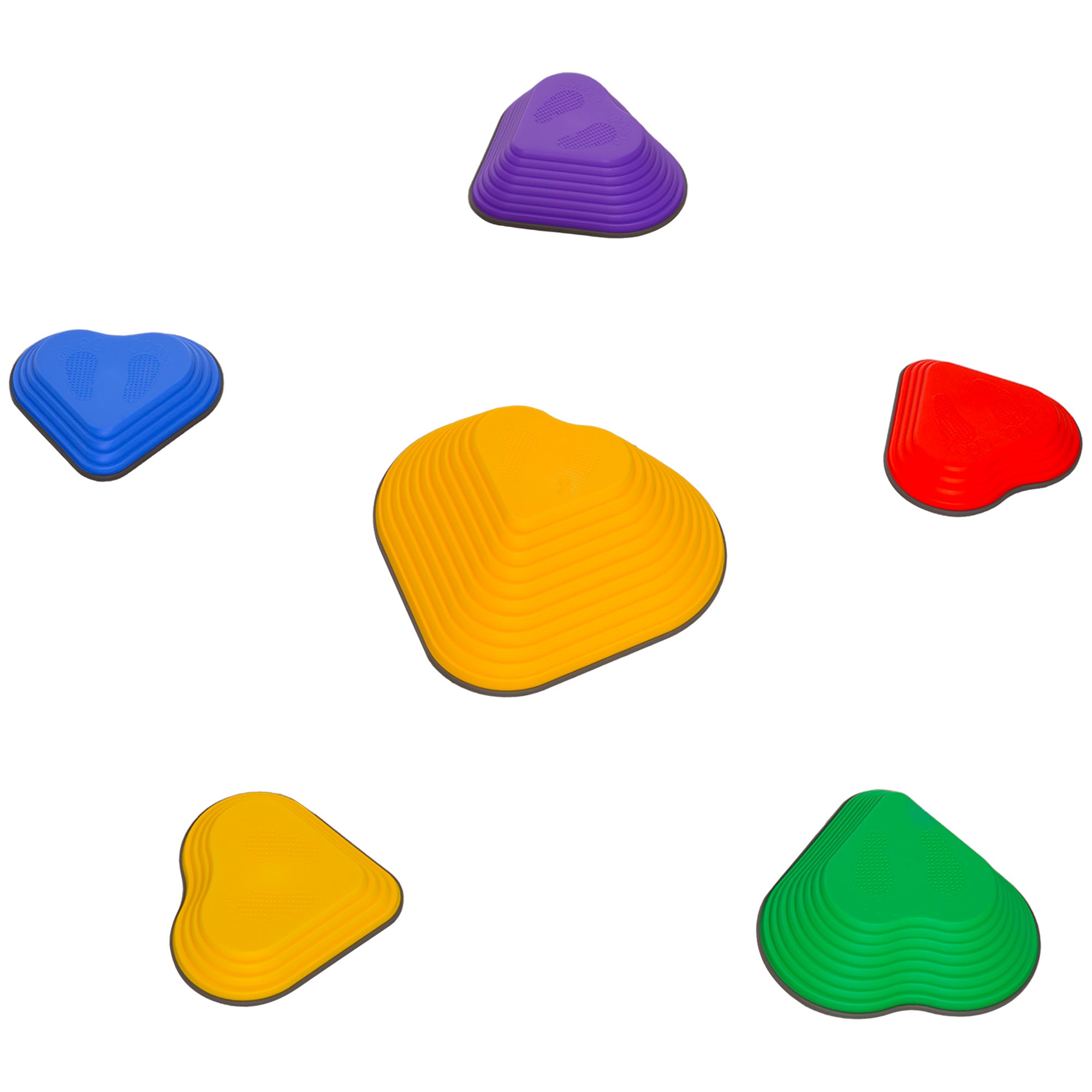 6PCs Heart-Shaped Kids Stepping Stones Balance & Motor Skills, Multicoloured