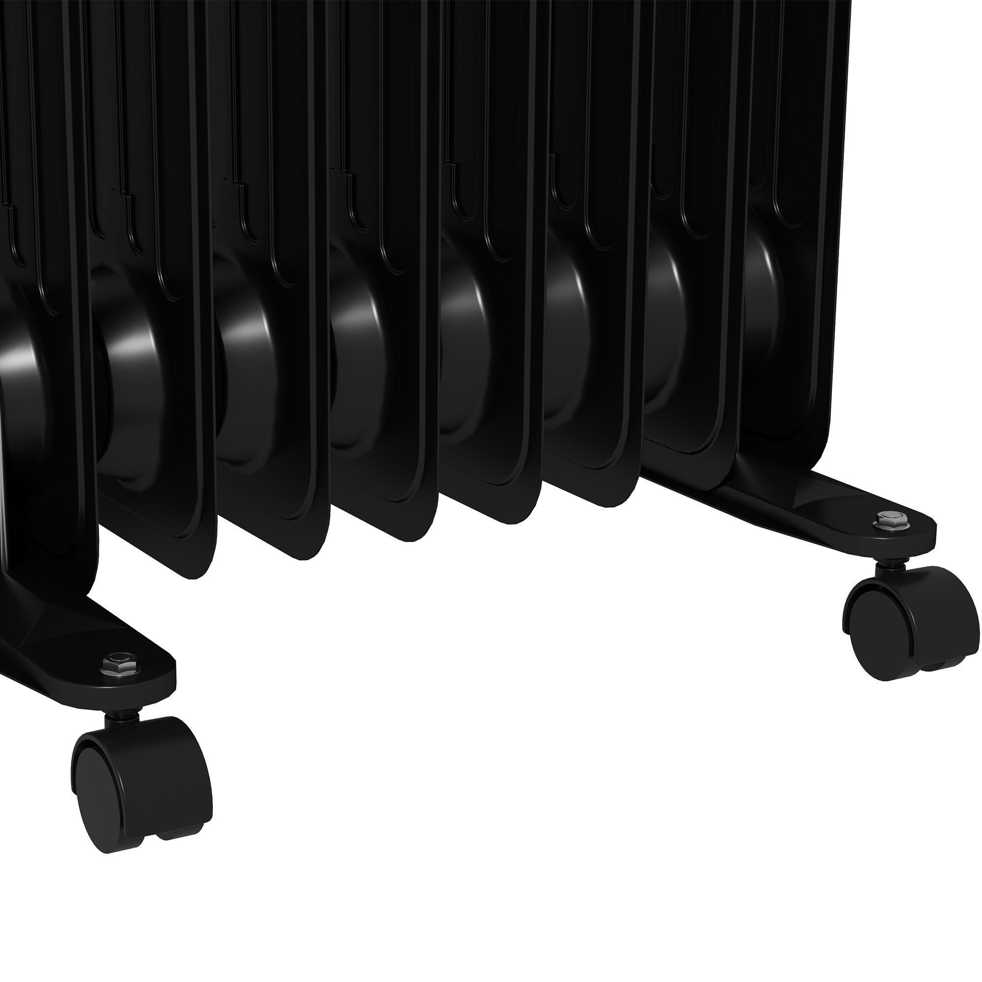 2kW Nine Fin Oil-Filled Radiator - Black