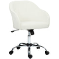 46-56 cm Velvet-feel Office Chair - Cream