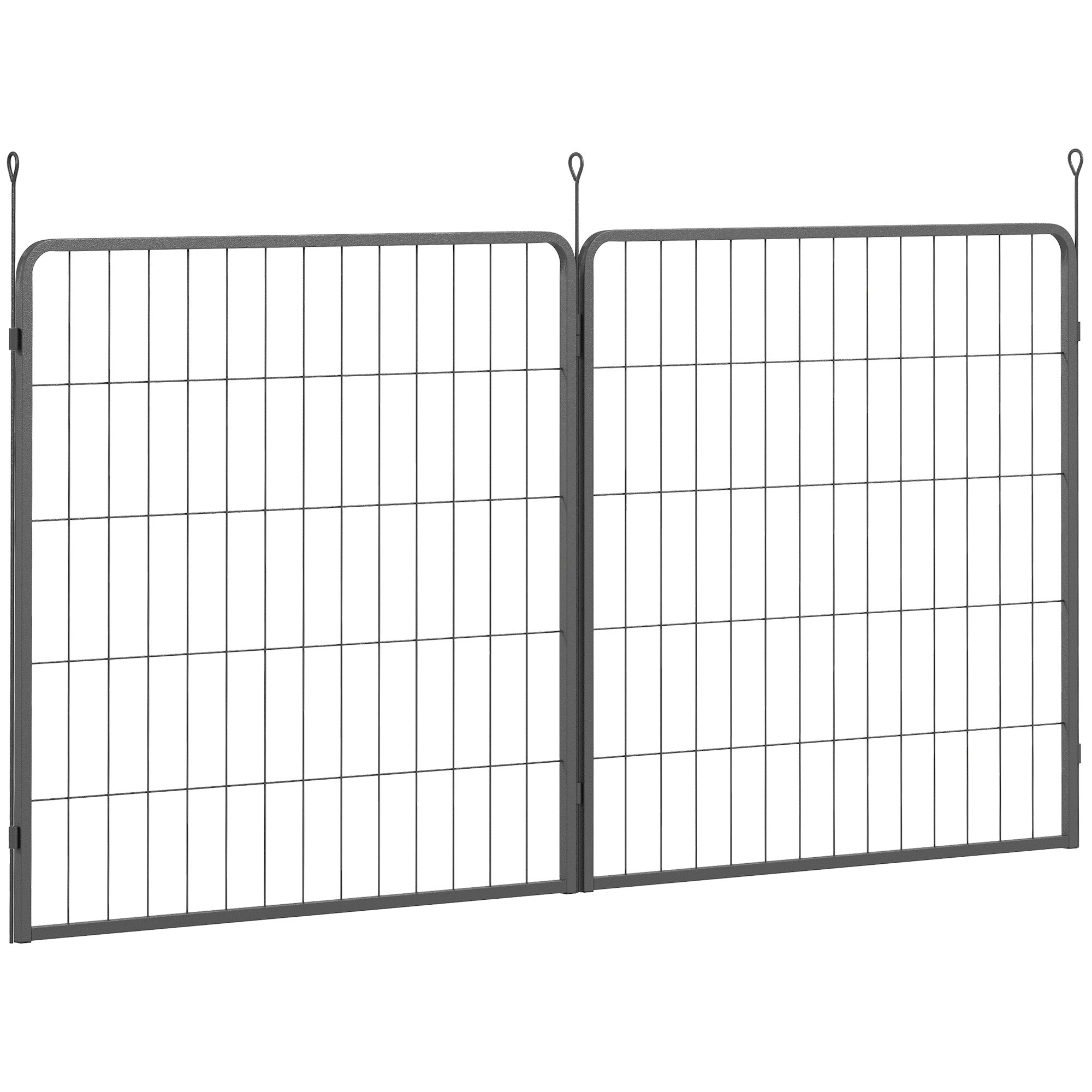 2 Piece Dog Pen Expansion Pack for 80cm High Animal Pen with 3 Connecting Stakes