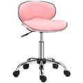 Adjustable Rolling Swivel Beauty Salon Stool with Casters - Pink