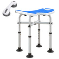 39-51.5cm 'U' Seat Padded Shower Stool - Dark Blue