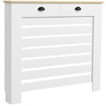 95.5H x 111Wcm Radiator Cover, with Drawer - White