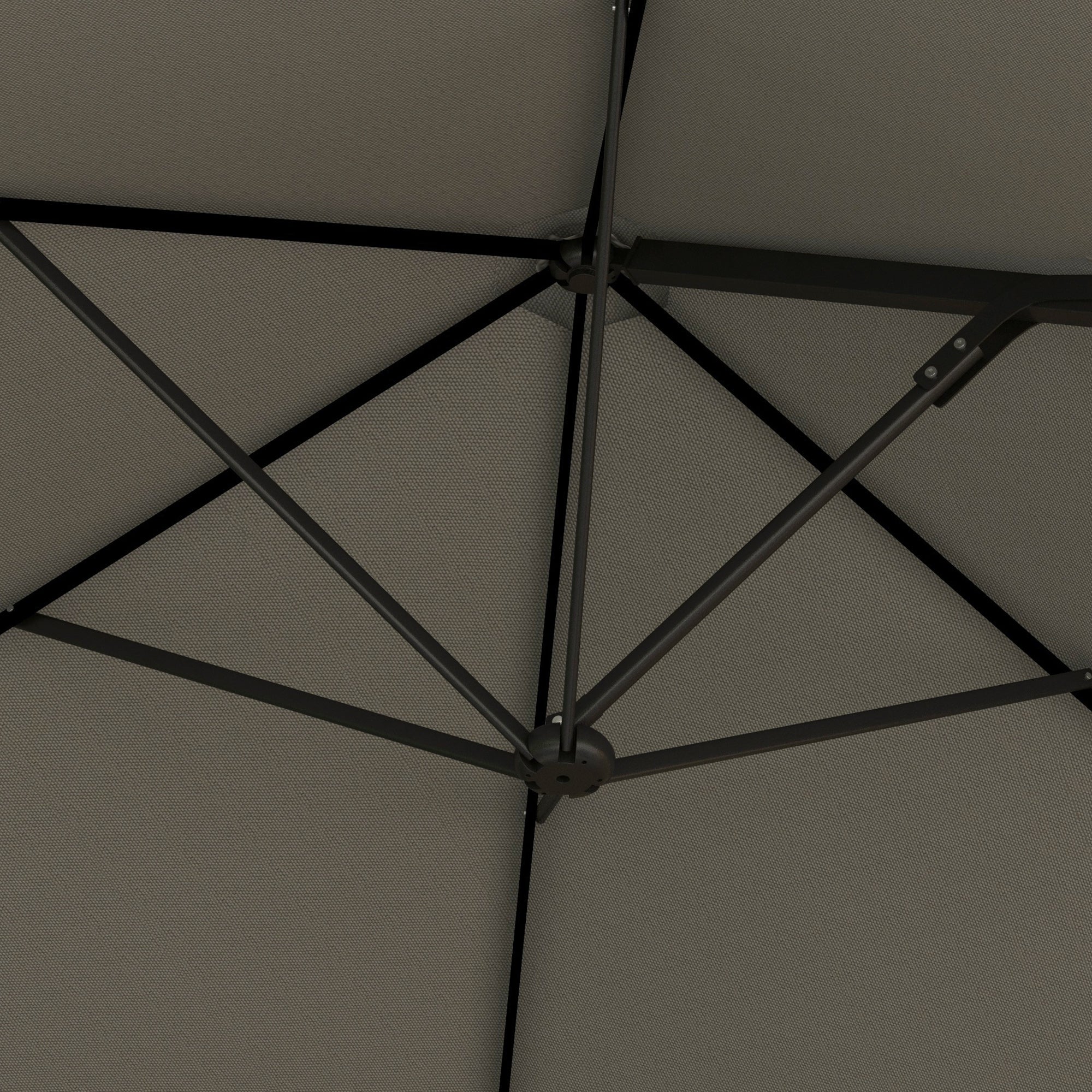 2.5m Rotating Cantilever Parasol With Base - Light Grey Polyester