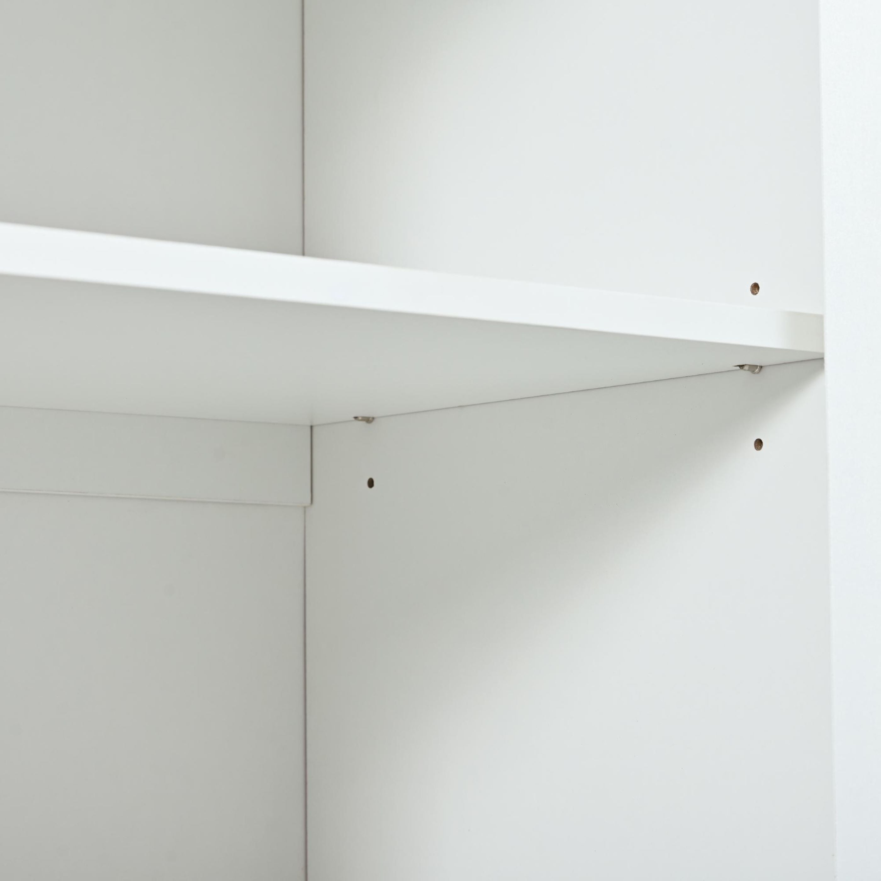 Versatile Rattan Sideboard with 3 Doors and Metal Handles, Storage Cabinet for Living Room and Office, 130L x 40W x 76H cm, White