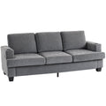 3 Seater Sofa with USB Ports & Cup Holders - Grey