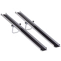 Set of Two 244cm Adjustable Three-Level Aluminium Wheelchair Ramps - Silver
