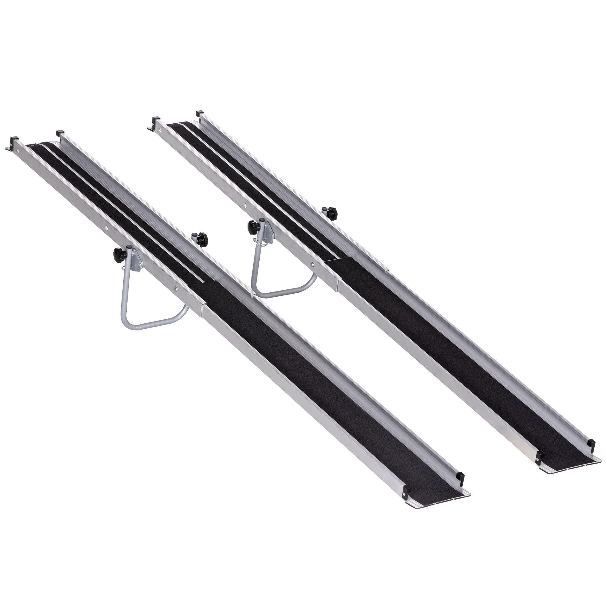 Set of Two 244cm Three-Level Aluminium Wheelchair Ramps