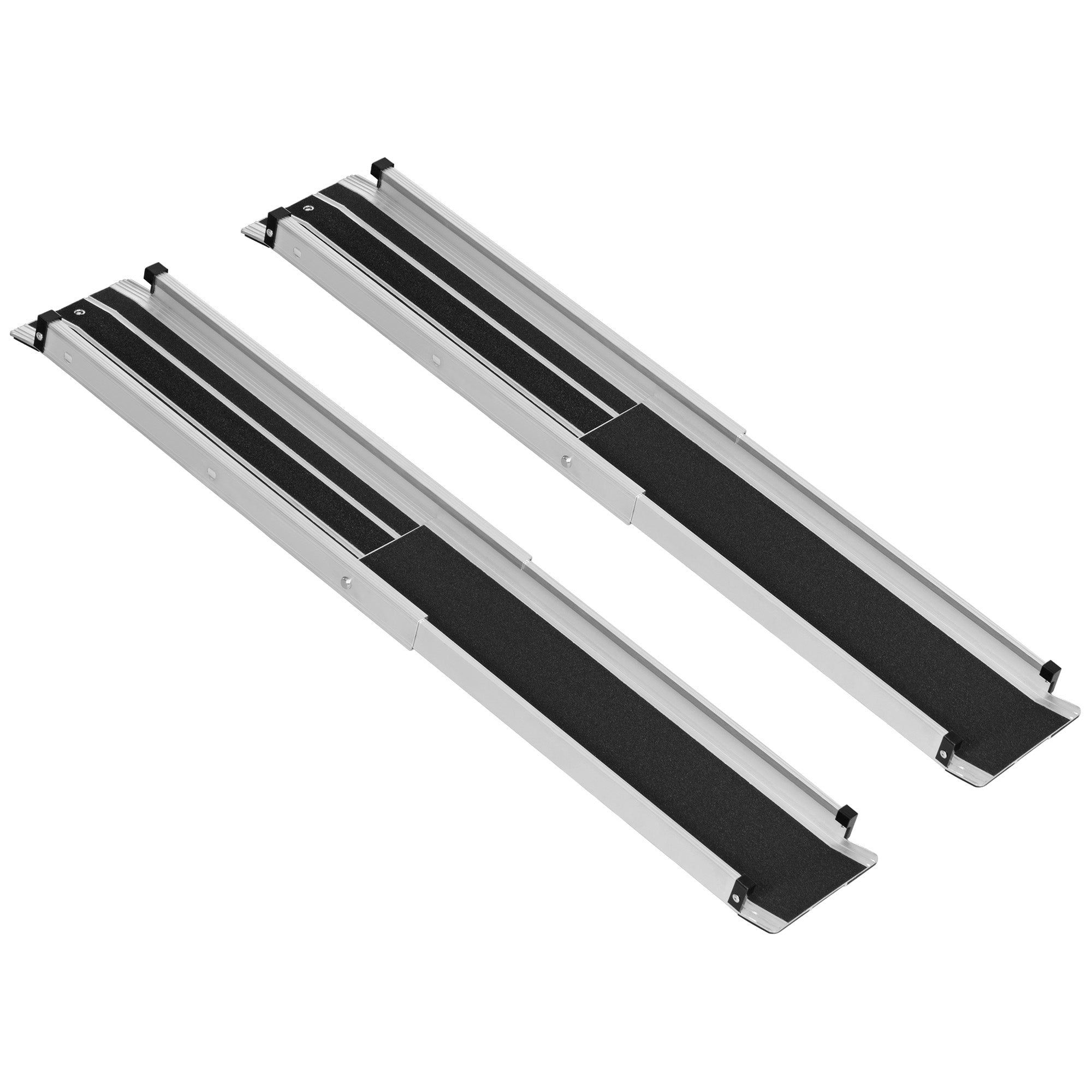 Set of Two 122cm Three-Level Aluminium Wheelchair Ramps