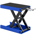 500KG Adjustable Motorcycle Lift Scissor Jack with Anti-Slip Wide Deck for Garage Use - Blue