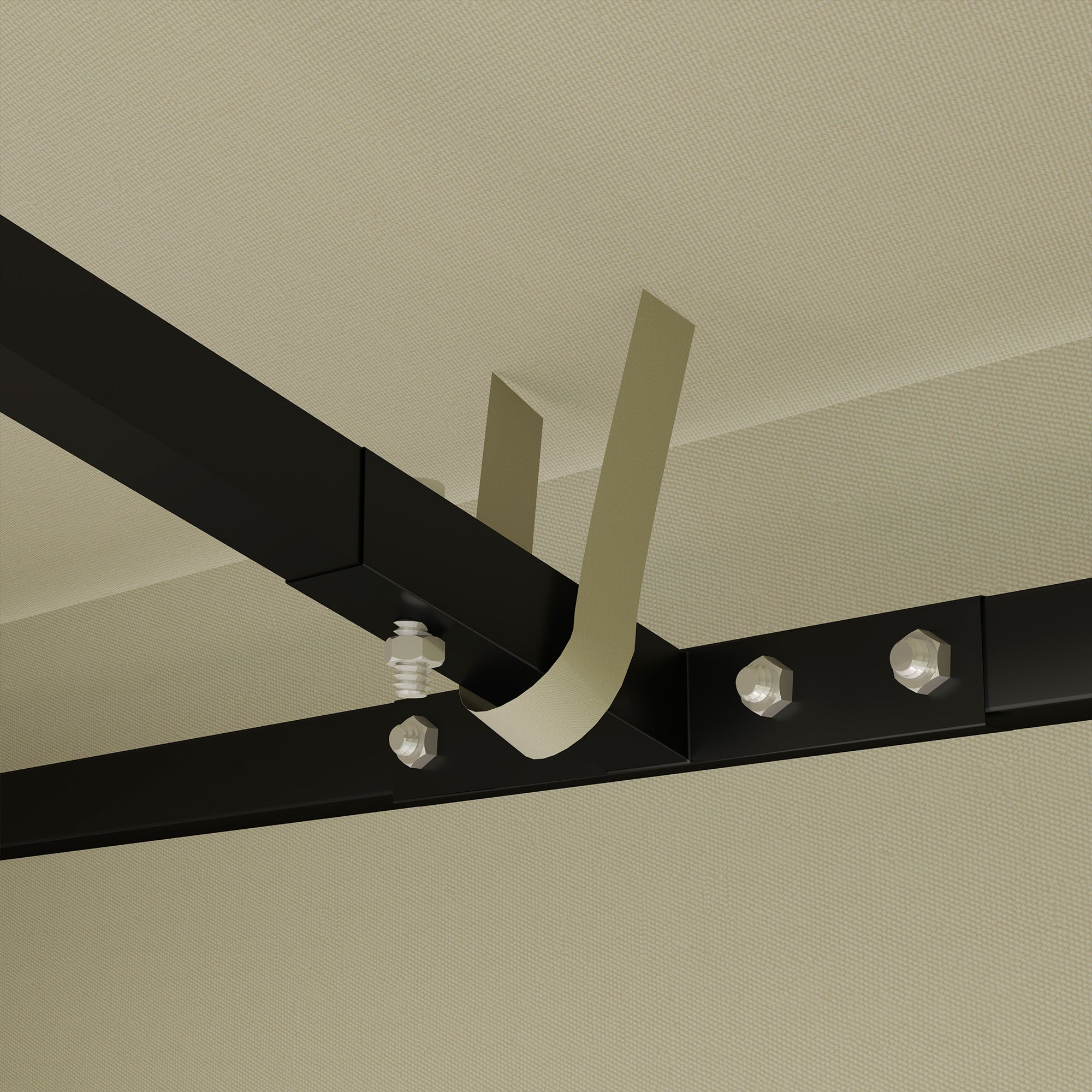 3 Piece 3x3m Gazebo Replacement Canopy - Cream Polyester