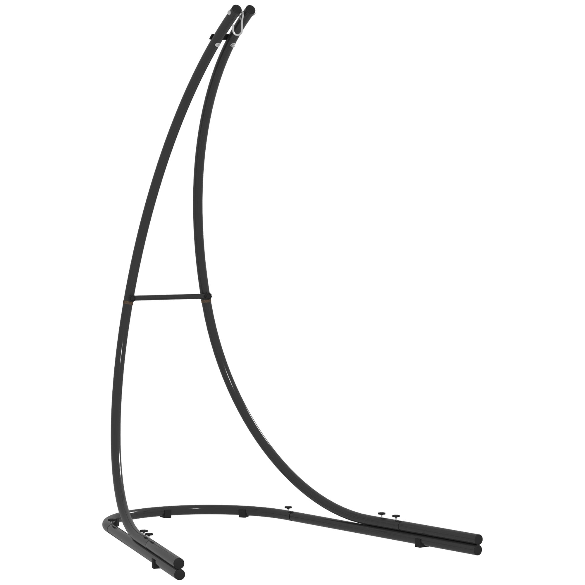 Heavy Duty Hammock Chair Stand with Extra Large Base - Black