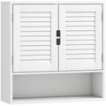 Bathroom Cabinet, Wall Mounted Storage Cabinet with Adjustable Shelves, 60 x 20 x 60 cm, White