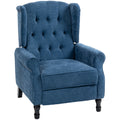 150° Reclining Vintage Armchair, with footrest, Royal Blue