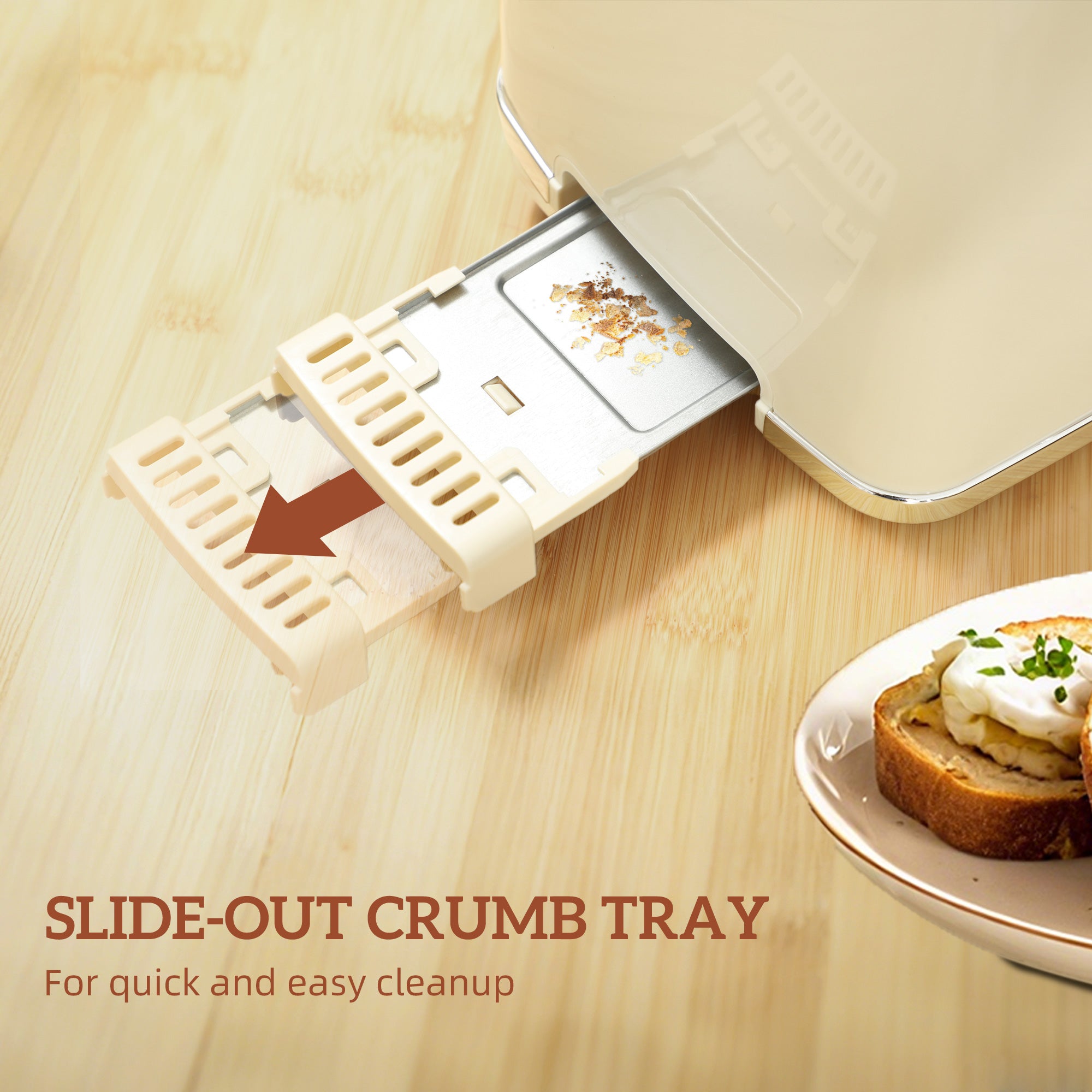 Touch Screen Kettle and Toaster Set - Cream