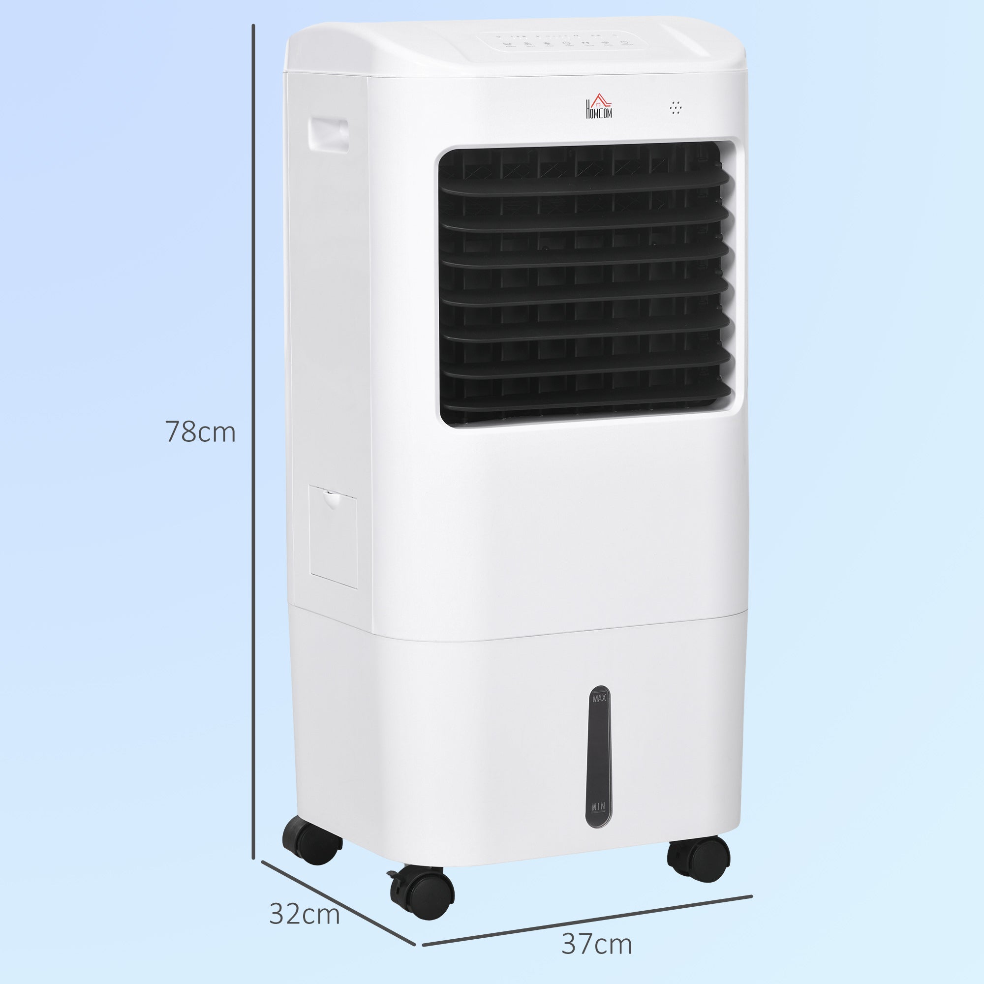 Portable Air Cooler with 15 Litre Water Tank, Oscillation, LED Display, Remote Control, 7.5 Hour Timer, Evaporative Air Cooler Fan with 3 Speeds, 3 Modes, Ice Packs, for Home Office