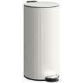 Kitchen Bin, 30 Litre Pedal Rubbish Bin with Removable Bucket, Cream