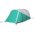 Three-Person Spacious Tunnel Tent with Water-Resistant Design - Green