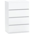 4-Drawer Chest of Drawers Storage Cabinet for Bedroom - White