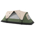 Waterproof Camping Tent for 6-8 People with Two-Room Layout - Dark Green
