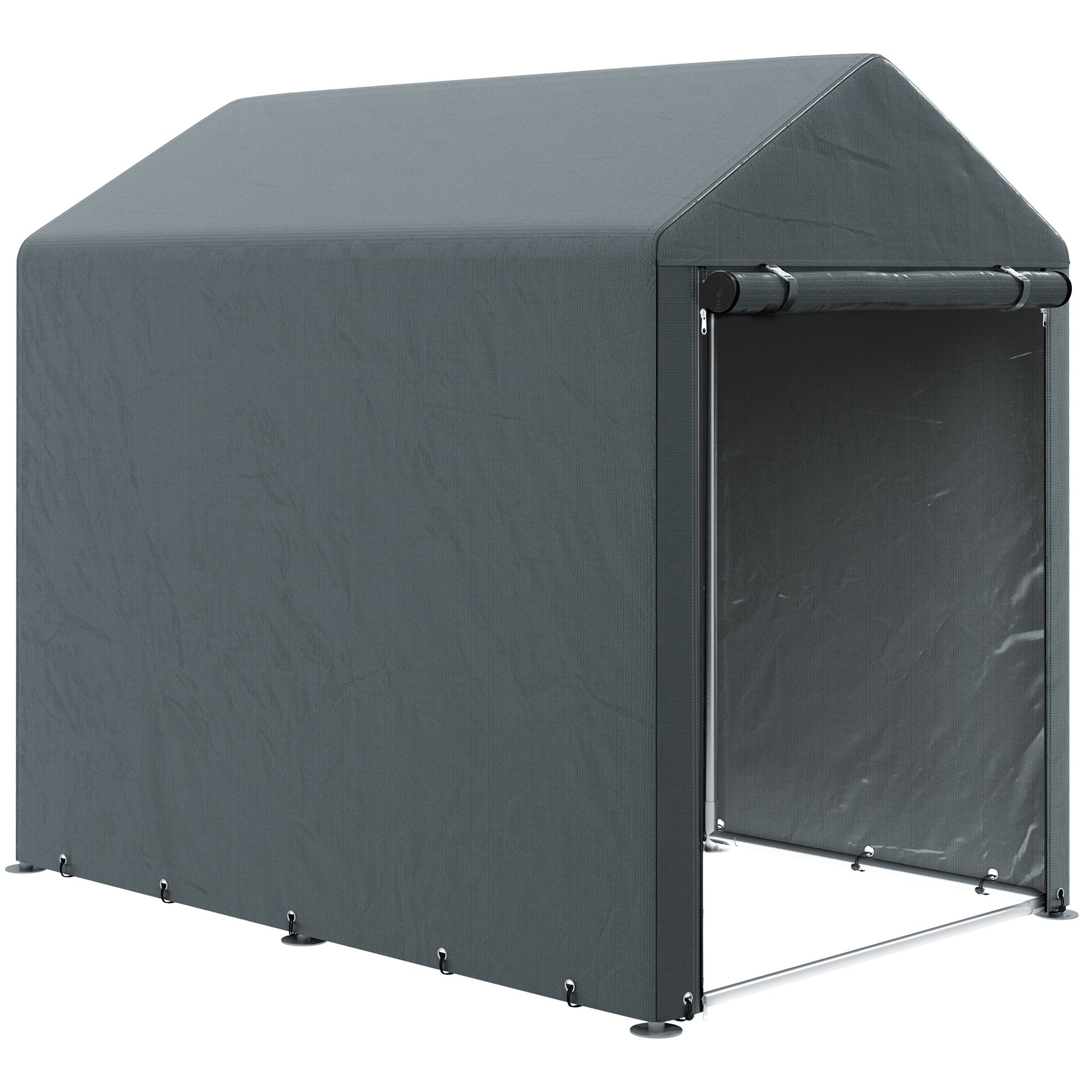 179 x 120cm Temporary Garden Shed, with Accessories - Dark Grey