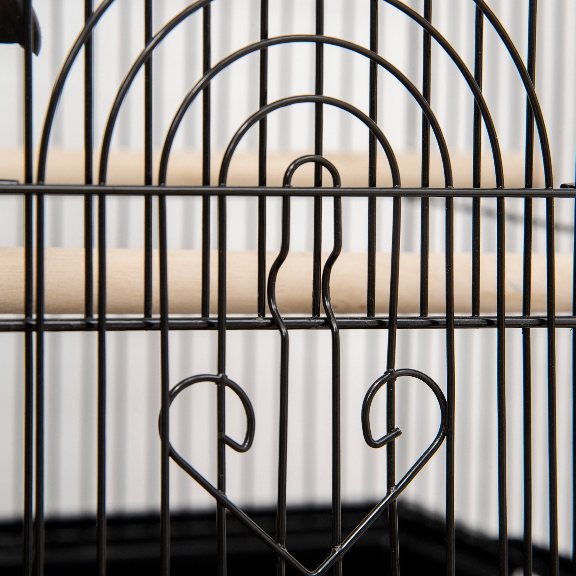 Metal Bird Cage with Plastic Swing, Perch, Food Container, Tray, Handle, for Finches, Canaries, Budgies, 50.5 x 40 x 63cm