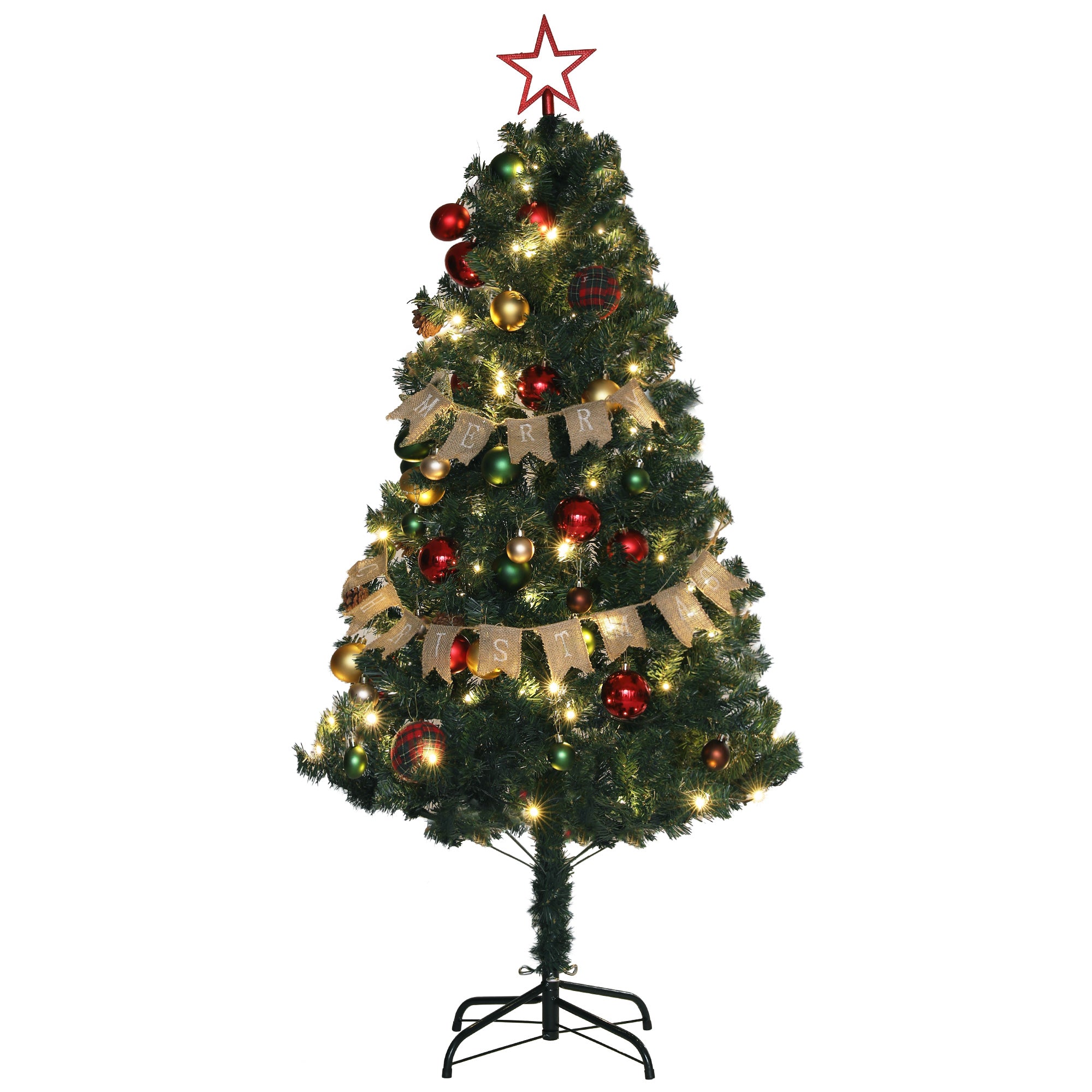 5ft Pre-Lit and Decorated Christmas Tree