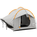 SUV Car Tent for Camping, Waterproof PU2000mm, 5 Man Tailgate Tent, 2.4 x 2.1 m, Grey and Orange