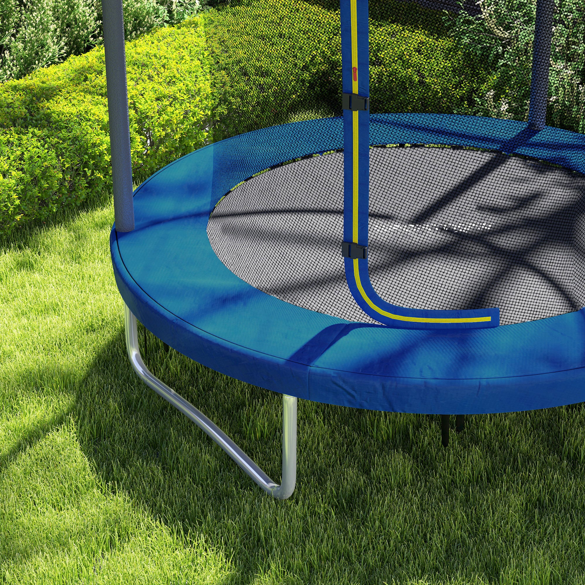 6ft Trampoline with Safety Enclosure Net, Steel Frame Outdoor Trampoline, with Edge, Safety Cover