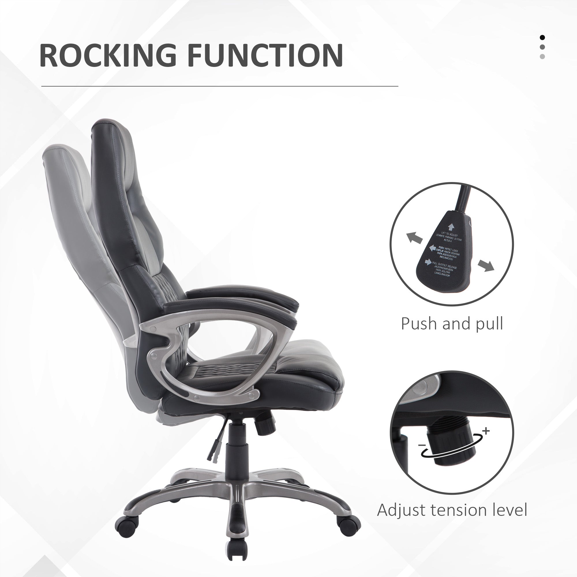 Racing Gaming Sports Chair Swivel Desk Chair Executive Leather Office Chair Computer PC chairs Height Adjustable Armchair