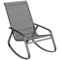 Rocking Garden Chair with Breathable Texteline Seat - Grey