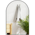 Arched Home Mirror 60 x 90cm with Powder Coated Frame - Black