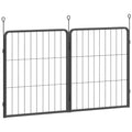 2 Piece Expansion Pack for 60cm High Dog Pen with 3 Connecting Stakes - Black