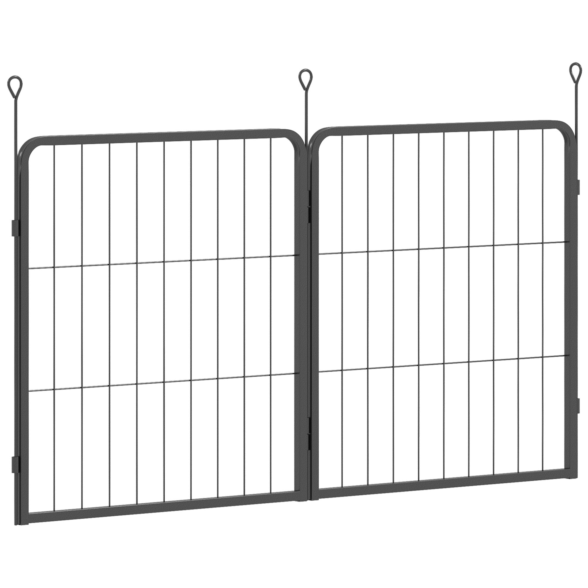 2 Piece Dog Pen Expansion Pack for 60cm High Animal Pen with 3 Connecting Stakes