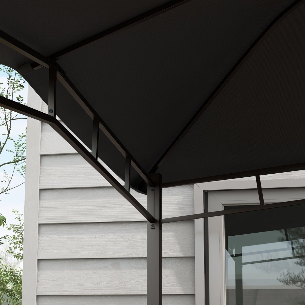 3x3 Metre Outdoor Gazebo Canopy Tent with Steel Frame - Grey