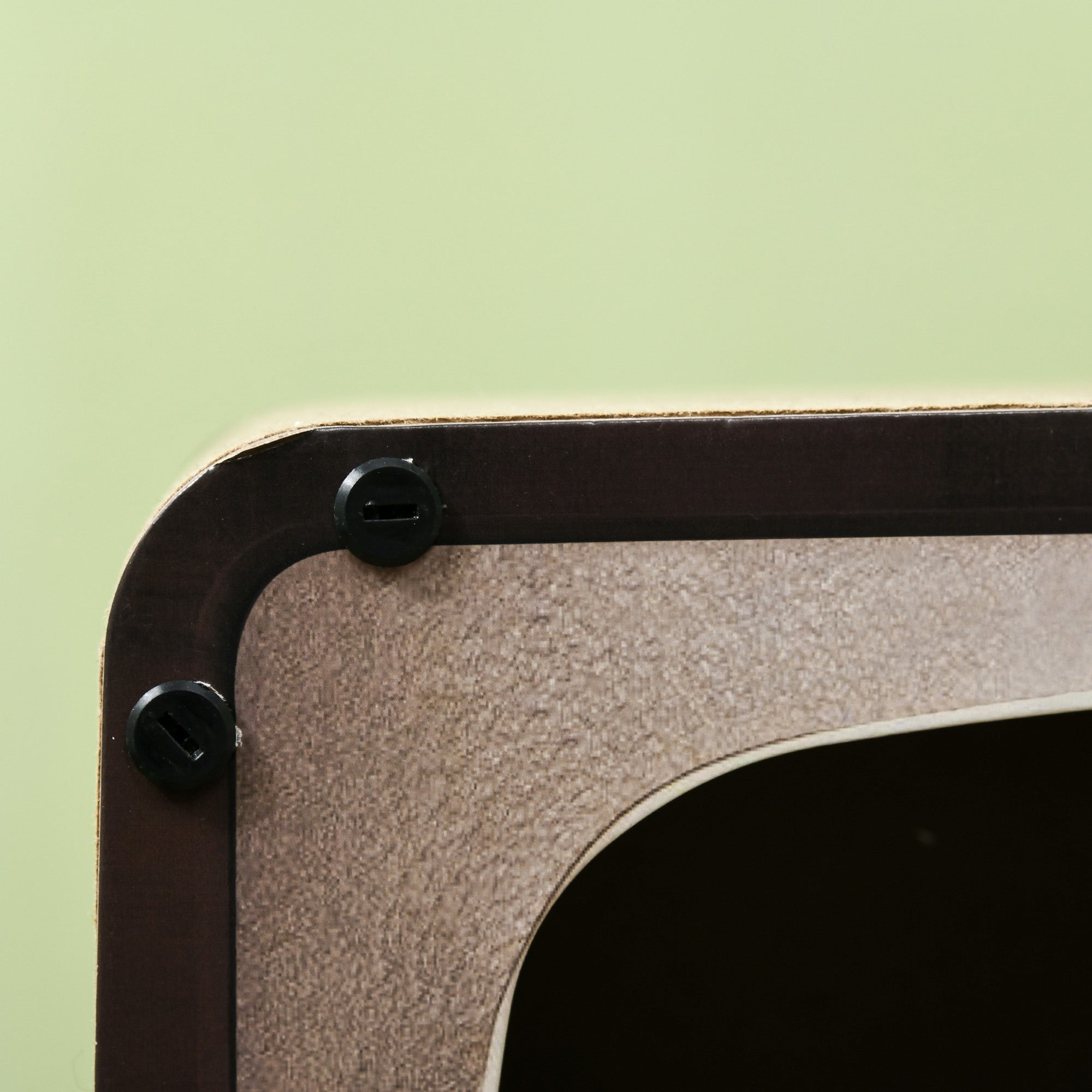 2 in 1 TV Shape Cat Scratching Board House with Catnip, for Indoor Cats, Brown