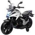 12V Honda Licensed Kids Electric Motorbike with Music, Headlights & Early Education Function for Ages 3-6 - White