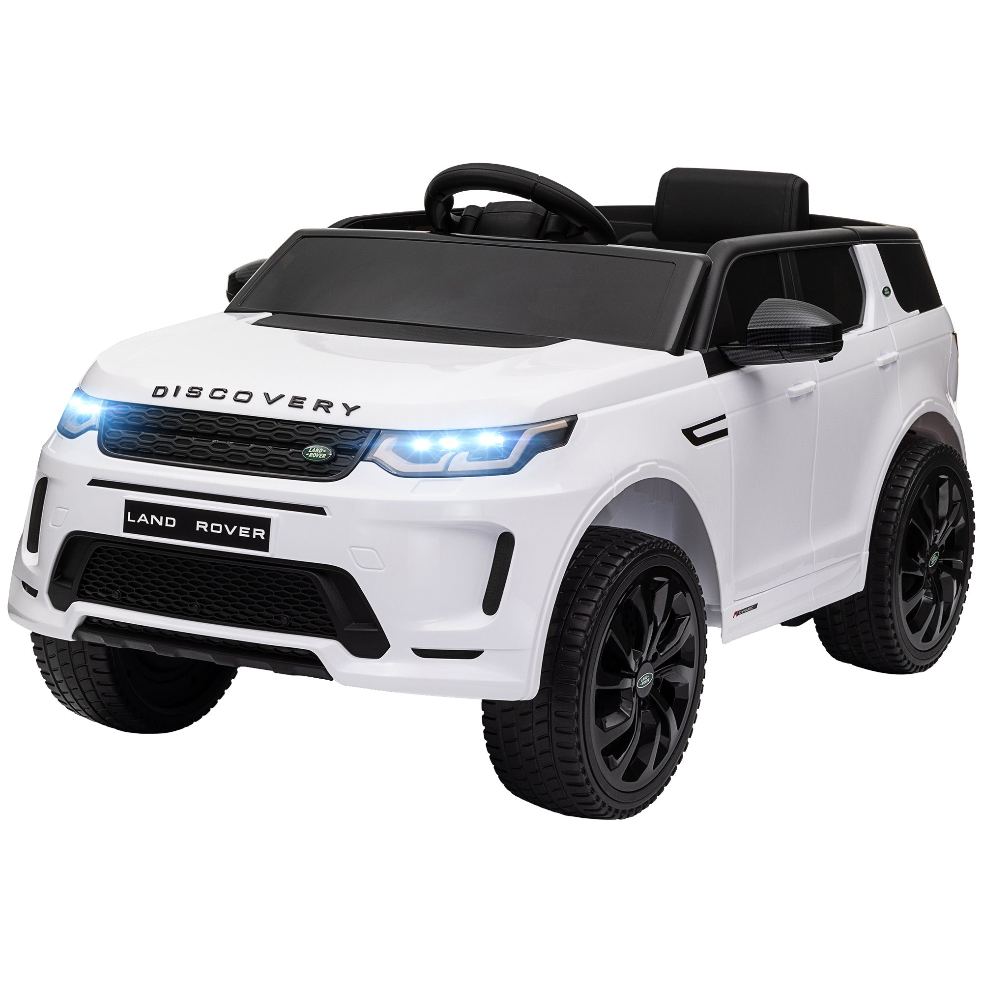 Land Rover Discovery Sport Licensed 12V Kids Ride on Car w/ Remote Control, Lights Music Horn, for 3-6 Years White