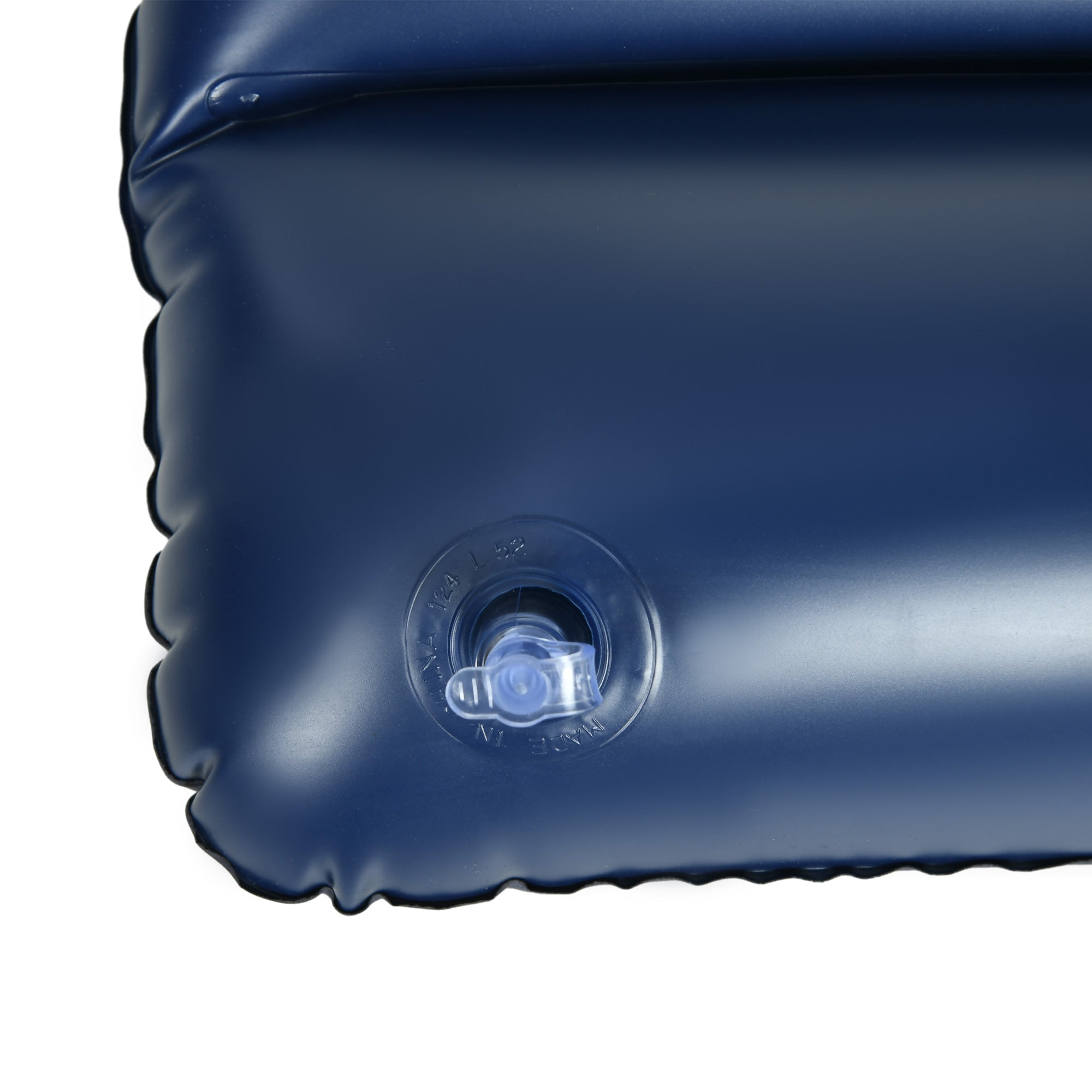 Inflatable Double Air Bed, with Hand Pump - Blue