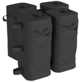 Set of 4 Heavy Duty Gazebo Weights Bags, 500D Sand Weights with Carry Handles for Garden Marquee, Parasol, Black