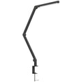 LED Desk Lamp, Dimmable Desk Light with Swing Arm and Clamp, Adjustable Eye-Caring Table Lamp with 2 Colour Modes & 5 Brightness Levels for Study, Drawing, Office, Architect, Task, Black