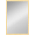 Wall Bathroom Mirror, 60 x 40 cm Wall-Mounted Mirror for Living Room, Bedroom, Hallway, Natural Wood Finish