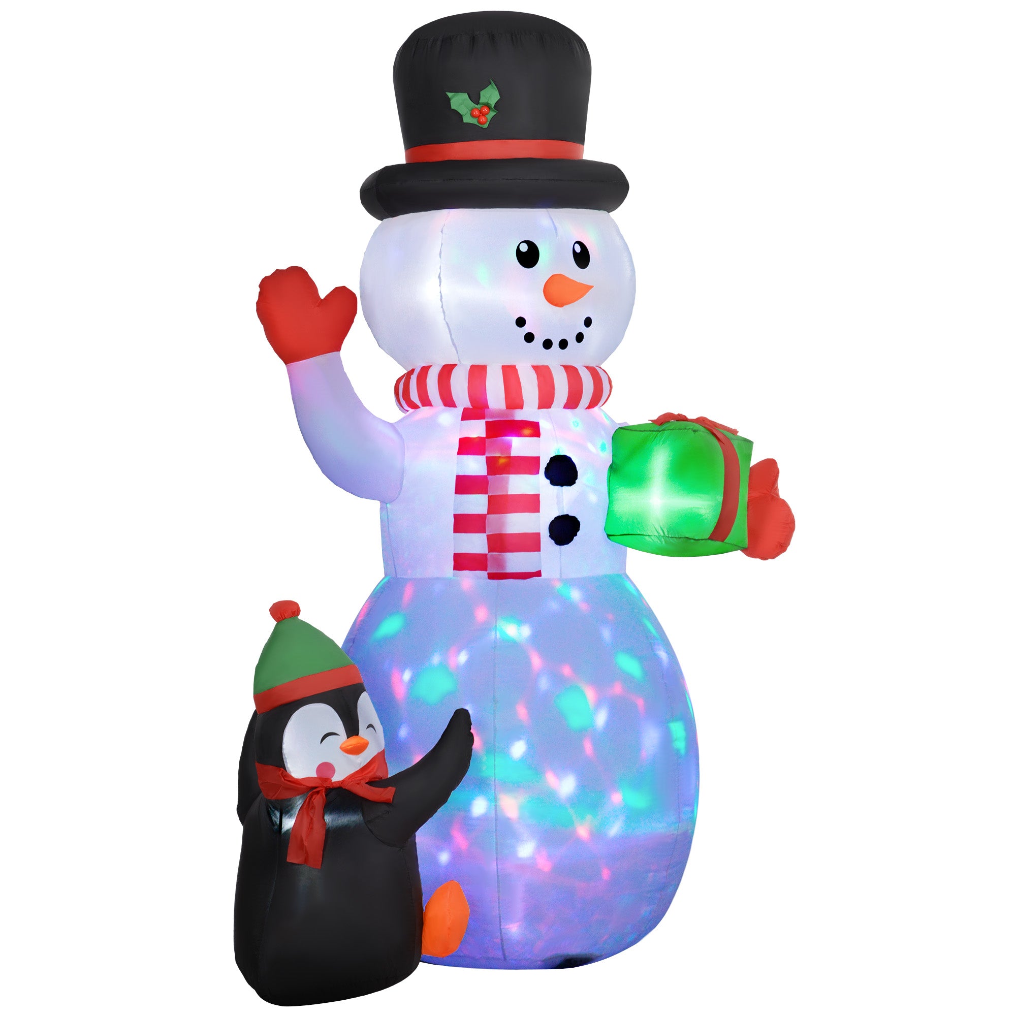 8ft Inflatable Christmas Snowman, with Accessories